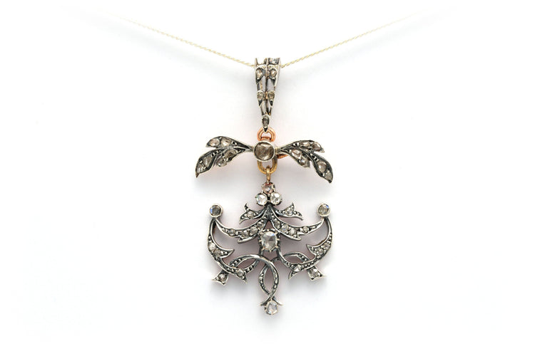 Pendentif Pendentif Napoléon III en or jaune et argent serti de diamants 58 Facettes B614