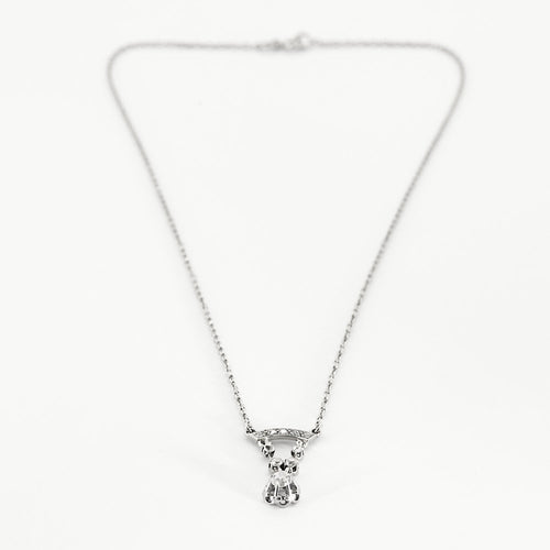 Collier Collier type négligé en or gris et diamants 58 Facettes MEA4702