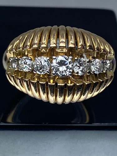 Bague 53 Bague en or, platine, diamants 58 Facettes