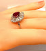 Bague 54 Bague or blanc, magnifique rubis 2,24 carats non chauffé et diamants 58 Facettes AB417