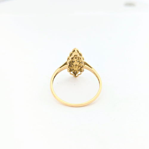 Bague 53 Bague marquise en or jaune et diamants 58 Facettes 30057