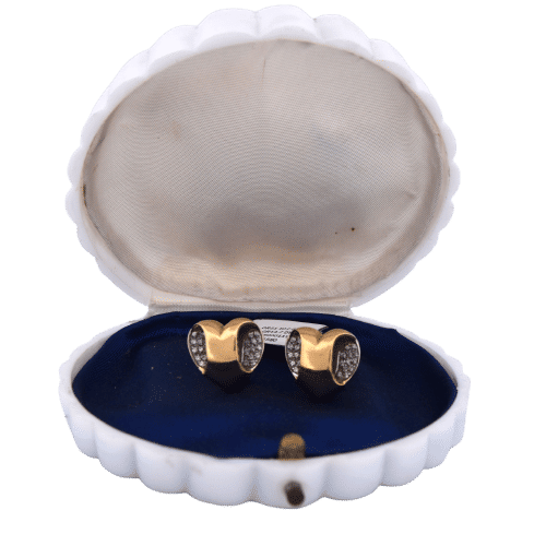 Boucles d'oreilles Boucles d'oreilles en or et diamants des années 1960 58 Facettes