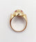 Bague 53 Bague art déco dôme bombé or rose diamant et rubis serti étoilé 58 Facettes A04368