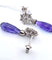 Boucles d'oreilles Boucles d'oreilles en or blanc serties de diamants et de tanzanite 58 Facettes