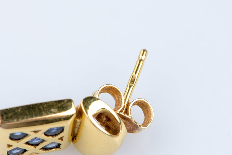 Boucles d'oreilles Boucles d'oreilles 18 carats Or jaune 0.20ct Saphir 58 Facettes BOVISAPH-107