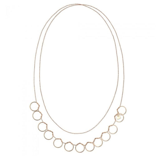 Ginette NY - sautoir Thirteen Circles Or rose 58 Facettes