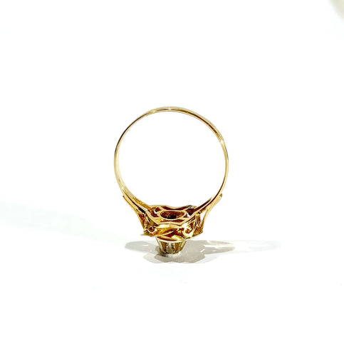 Bague Art Nouveau Or Rose Et Diamant