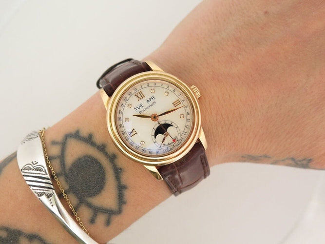 Montre montre BLANCPAIN leman moonphase 2360-3691a 33mm automatique or 18k 58 Facettes 267460
