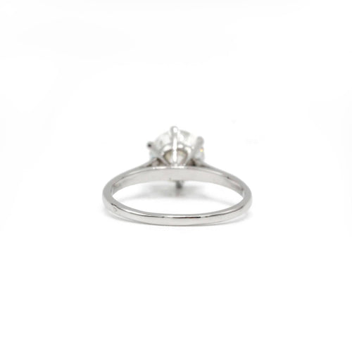 Bague 54 Solitaire - Or blanc et Diamant 1,59 cts 58 Facettes 250327R