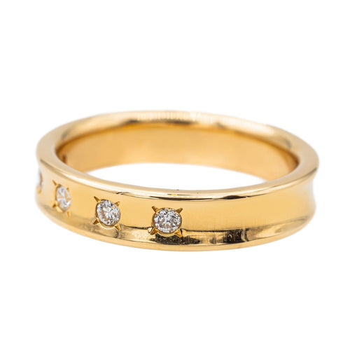 Bague 54 Bague Demi-alliance Or jaune Diamant 58 Facettes 3261222CN