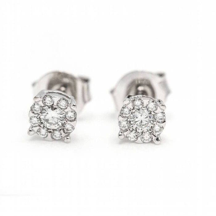 Boucles d'oreilles Boucles d'oreilles rosace en or avec diamants 58 Facettes D363095CG