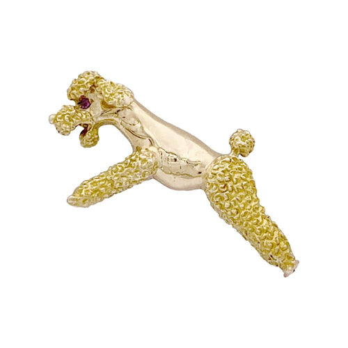 Broche Broche Vintage "Chien" or jaune. 58 Facettes 35111