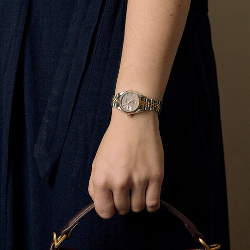 Montre Montre Rolex Modèle Datejust 26 mm en Or 18K et Acier Computer Dial 58 Facettes