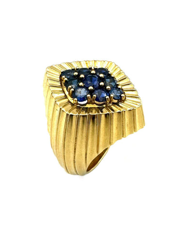 Bague 56 PIAGET - Bague vintage or jaune et saphir 58 Facettes