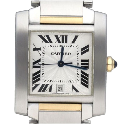 Montre Cartier Montre Tank Francaise Moyen Or Acier 58 Facettes MT39714
