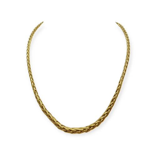 Collier Collier maille palmier en or jaune 750 58 Facettes 330088811