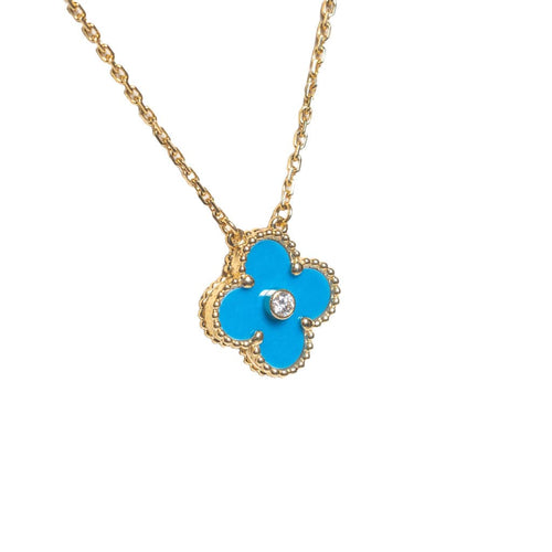 Pendentif Van Cleef & Arpels - Pendentif Alhambra Porcelaine de Sèvres Bleue 58 Facettes 2.19285