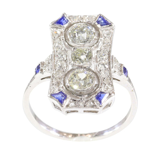 Bague 55 Héritage de demain : une bague de fiançailles en diamant Art déco des années 1920 58 Facettes 16342-0163