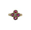 Bague 56 Bague fleur antique or jaune, diamant, saphirs roses et diamants 58 Facettes A05621
