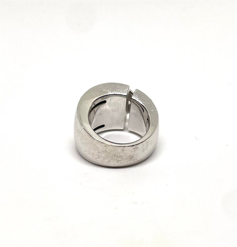 Bague 50 CHAUMET- Bague liens xl or blanc et diamants 58 Facettes