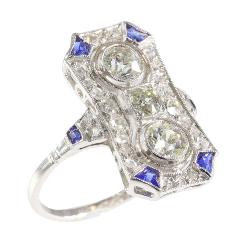 Bague 55 Héritage de demain : une bague de fiançailles en diamant Art déco des années 1920 58 Facettes 16342-0163