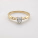 Ring 53 Solitaire ring in yellow gold and diamond 58 Facettes