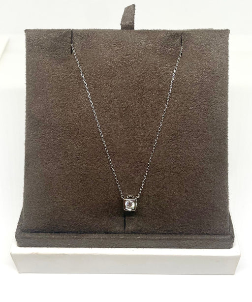 Collier Dinh Van- Collier le cube or blanc taille moyen 58 Facettes