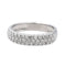 Bague 53 Bague  Demi-alliance Or blanc Diamant 58 Facettes 4144058RV