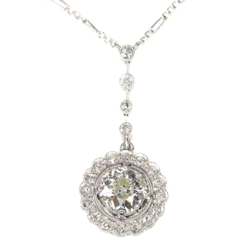Pendentif Glamour des années 1920 : Pendentif déco en diamant 58 Facettes 19157-0023