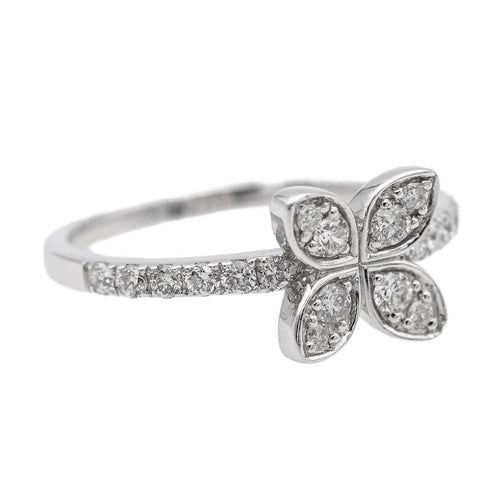 Bague Fleur Or blanc Diamant
