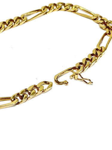 Bracelet Bracelet En Or Rose Mailles Figaro 58 Facettes