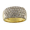 Bague en or jaune sertie de diamants pavés (1,49 ct)