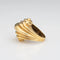 Bague 54 Bague en or cannelée vintage des années 80 58 Facettes G13431