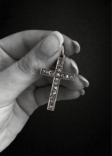 Pendentif Pendente a Croce, con Diamanti 58 Facettes