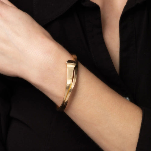 Bracelet Bracelet antique à clous édouardiens L. Fritzsche en or rose 14 carats en forme de fer à cheval 1908 58 Facettes G13753