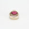 Bague or jaune et blanc tourmaline rose 58 Facettes LP985