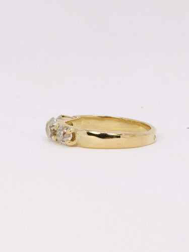 Bague 52 Bague or jaune diamants taille ancienne 58 Facettes J385