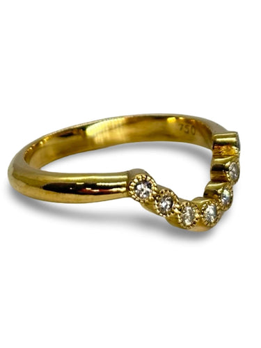 Bague or jaune et diamants 0,35 ct