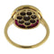 Bague 59.5 Bague en or jaune avec roses en diamant et pierres rouges 58 Facettes G3841