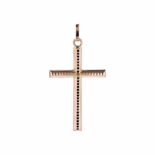 Collier Croix or rose vintage 58 Facettes CVP171