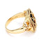 Bague 61 Bague treillis en or jaune, diamants et émail 58 Facettes E9D02CAC82424A9E93FB62EBBFAA7096