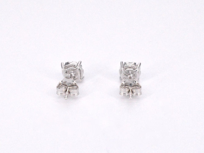 White gold earrings with brilliant cut diamonds 58 Facettes 2157