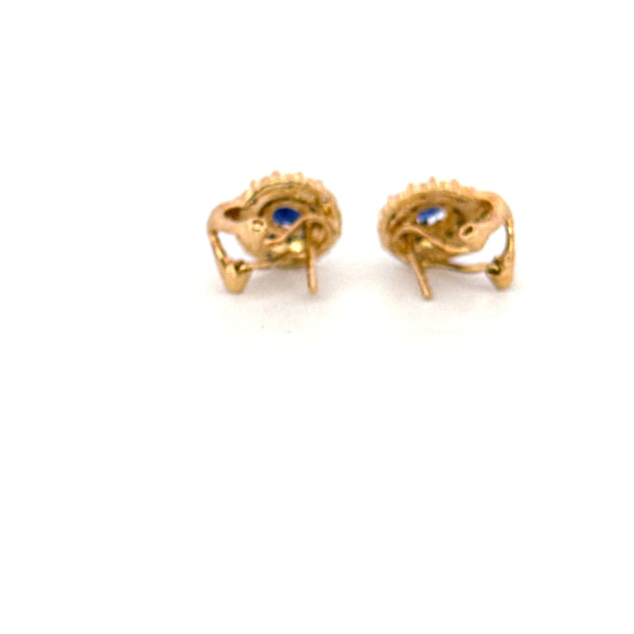 Boucles d'oreilles Dormeuses Or Jaune 18k Saphir & Diamants 58 Facettes 2-BOF1 -GS36607-03