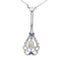 Belle Époque to Art Deco platinum pendant with rose cut diamonds, ca. 1920