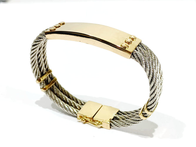 Bracelet Bracelet en or jaune et argent 58 Facettes