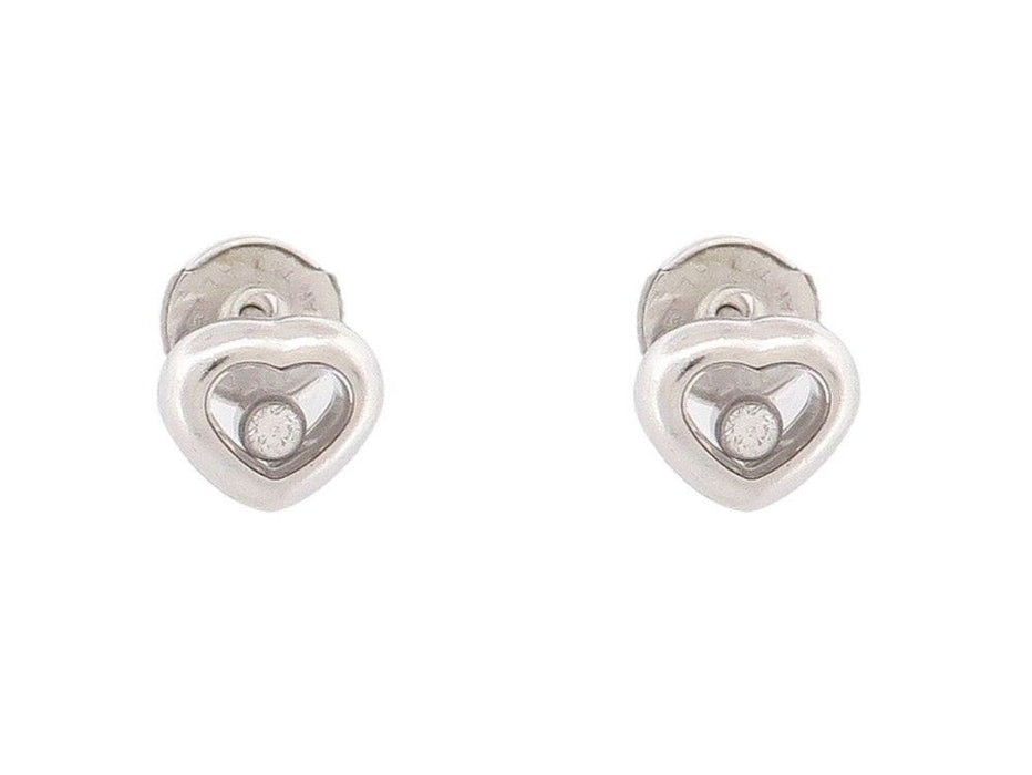 Boucles d'oreilles boucles d'oreilles CHOPARD happy ht or blanc 58 Facettes 260259