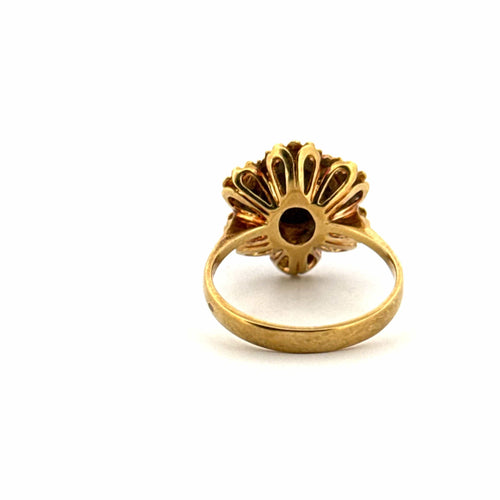 Bague 55 Bague Fleur Or Jaune Oeil de Tigre 58 Facettes 79-GSJE423