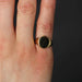 Ring 47 Yellow gold signet ring 58 Facettes 14-050