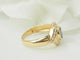 Bague 54 Bague en or jaune, saphir ovale et diamants 58 Facettes 33549