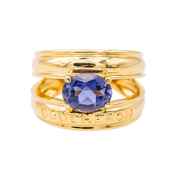 Bague 55 Boucheron Bague Jonc Or jaune Cordiérite 58 Facettes 3636134CN